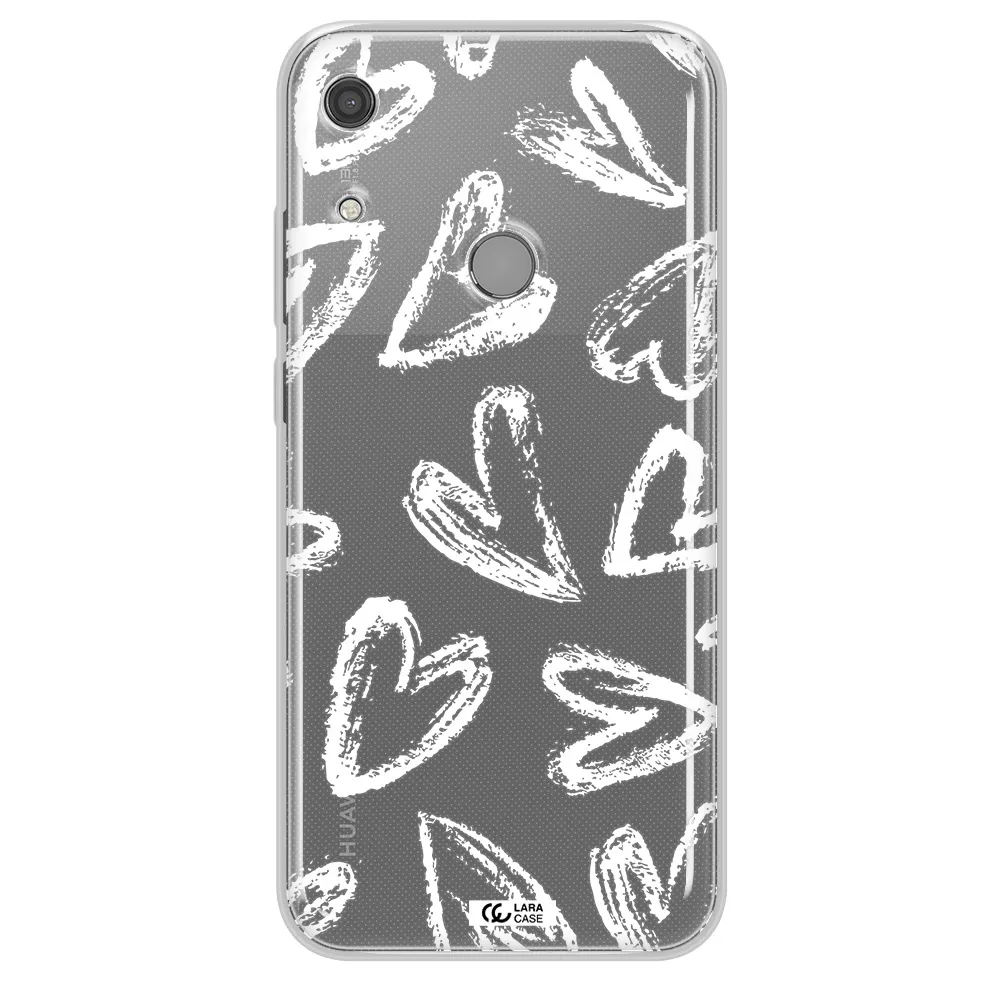 Chalk Hearts Huawei Y6S Clear TPU Case