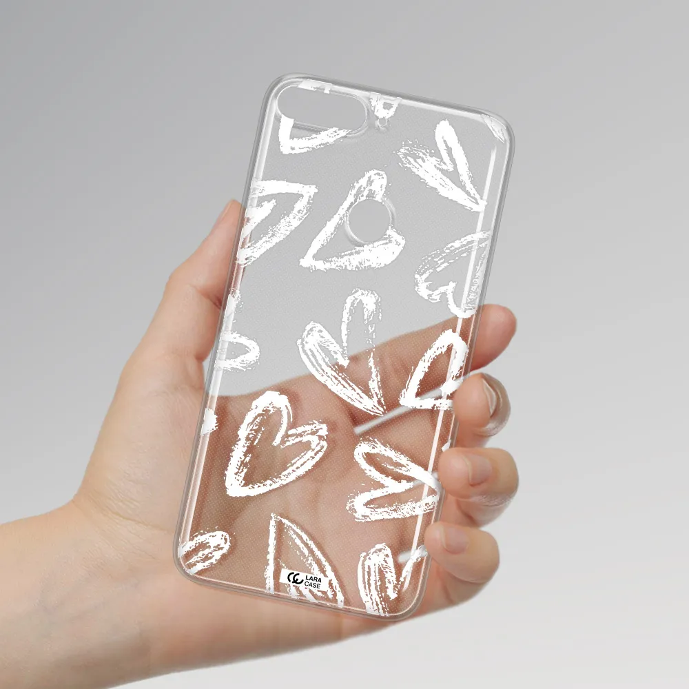 Chalk Hearts Huawei Y7 Prime 2018 Clear TPU Case