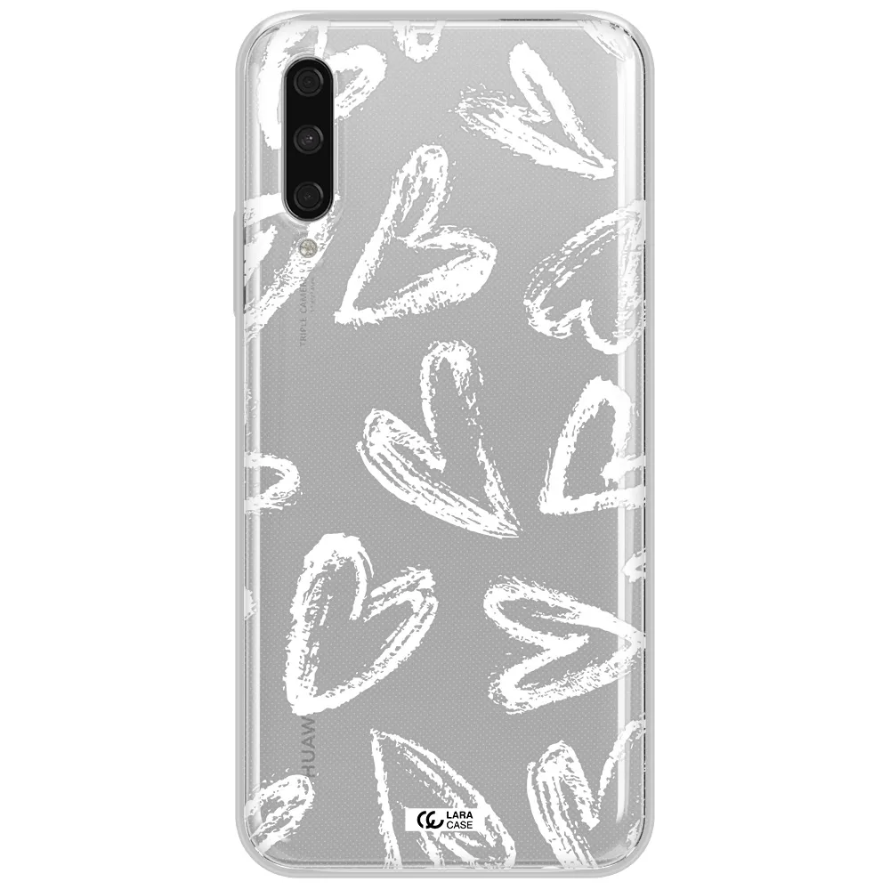 Chalk Hearts Huawei Y9S Clear Tpu Case