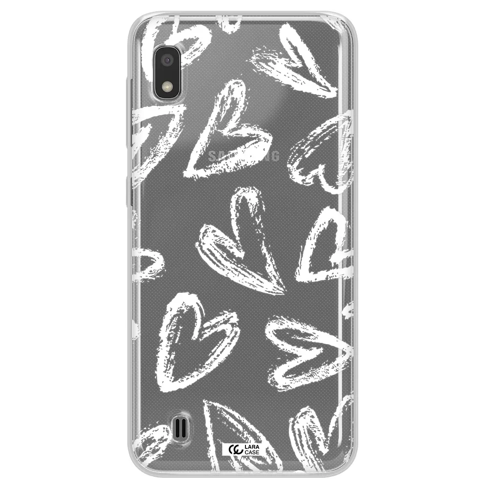 Chalk Hearts Samsung A10 Clear TPU Case