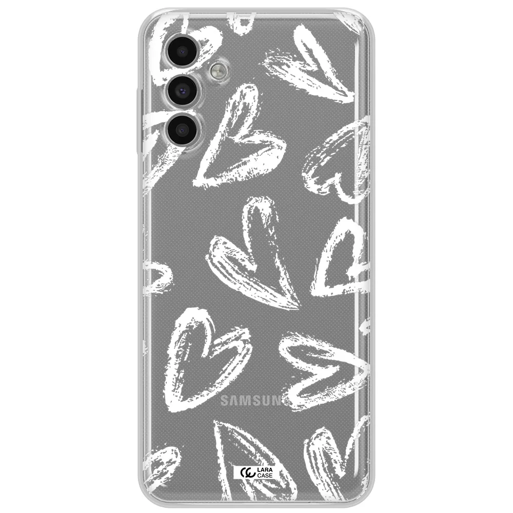 Chalk Hearts Samsung A13 5G Clear Tpu Case