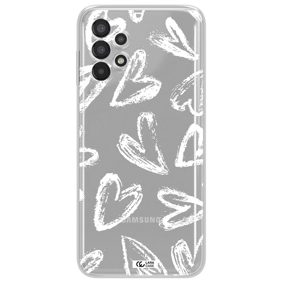 Chalk Hearts Samsung A13 Clear TPU Case