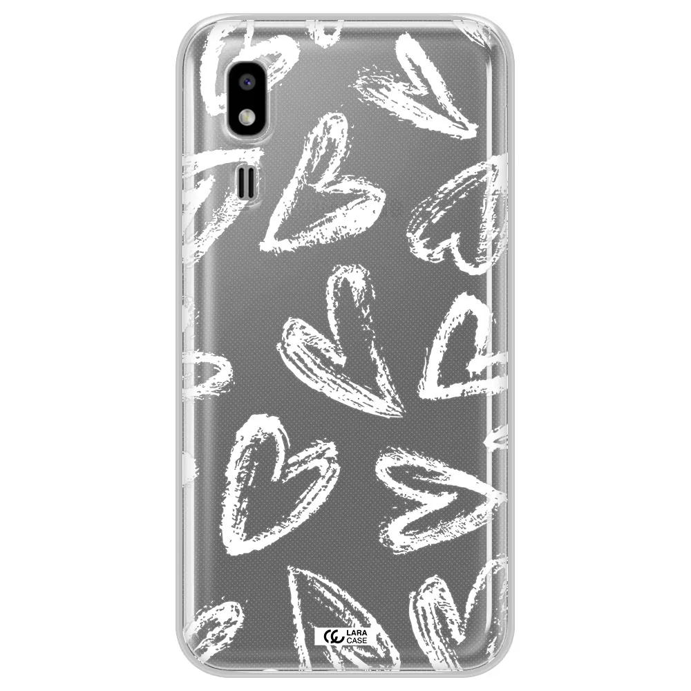 Chalk Hearts Samsung A2 Core Clear TPU Case