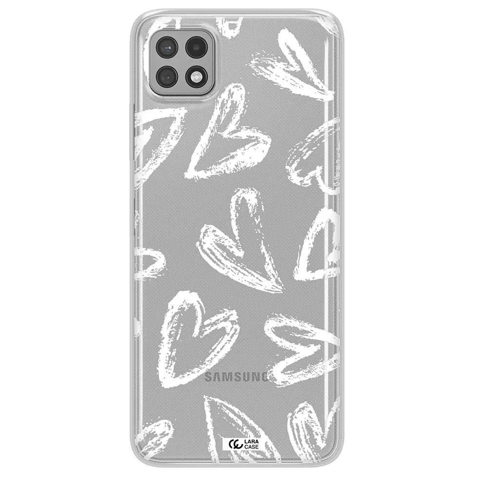 Chalk Hearts Samsung A22 5g Clear TPU Case
