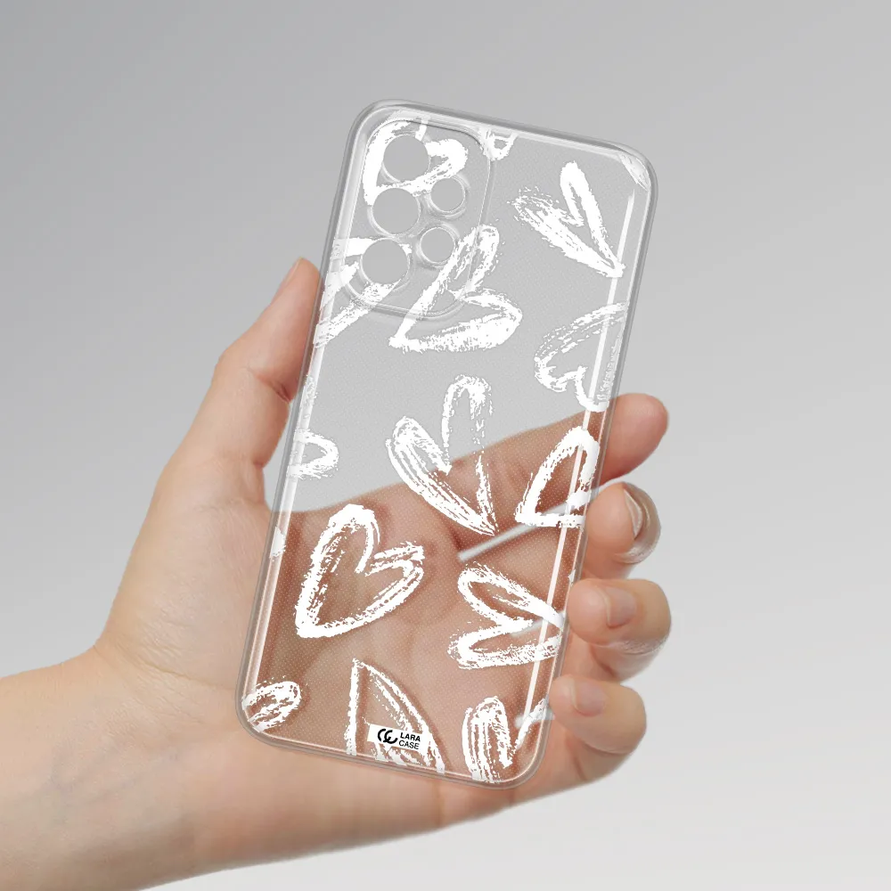 Chalk Hearts Samsung A23 5G Clear Tpu Case