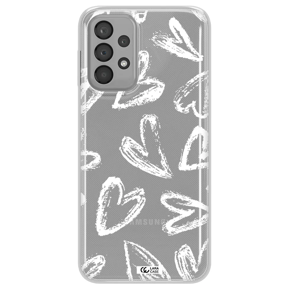Chalk Hearts Samsung A23 Clear TPU Case