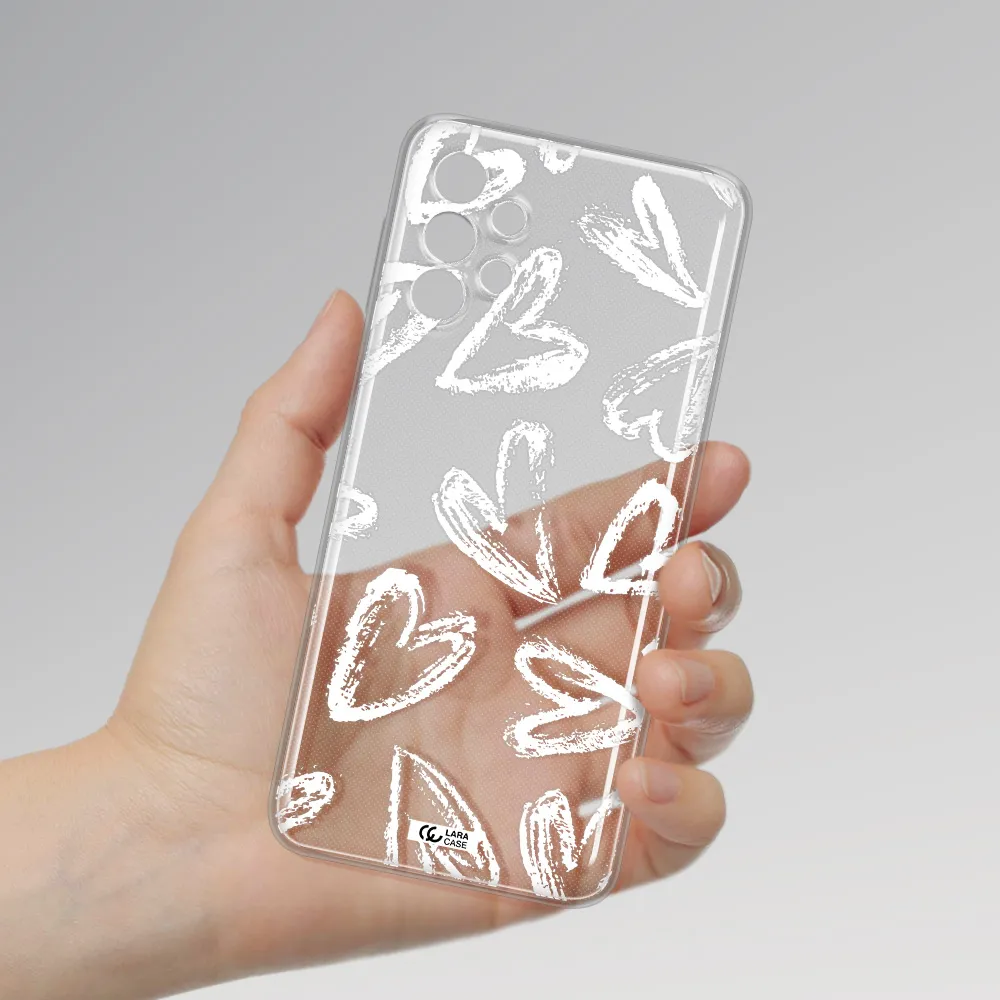 Chalk Hearts Samsung A32 4G Clear Tpu Case