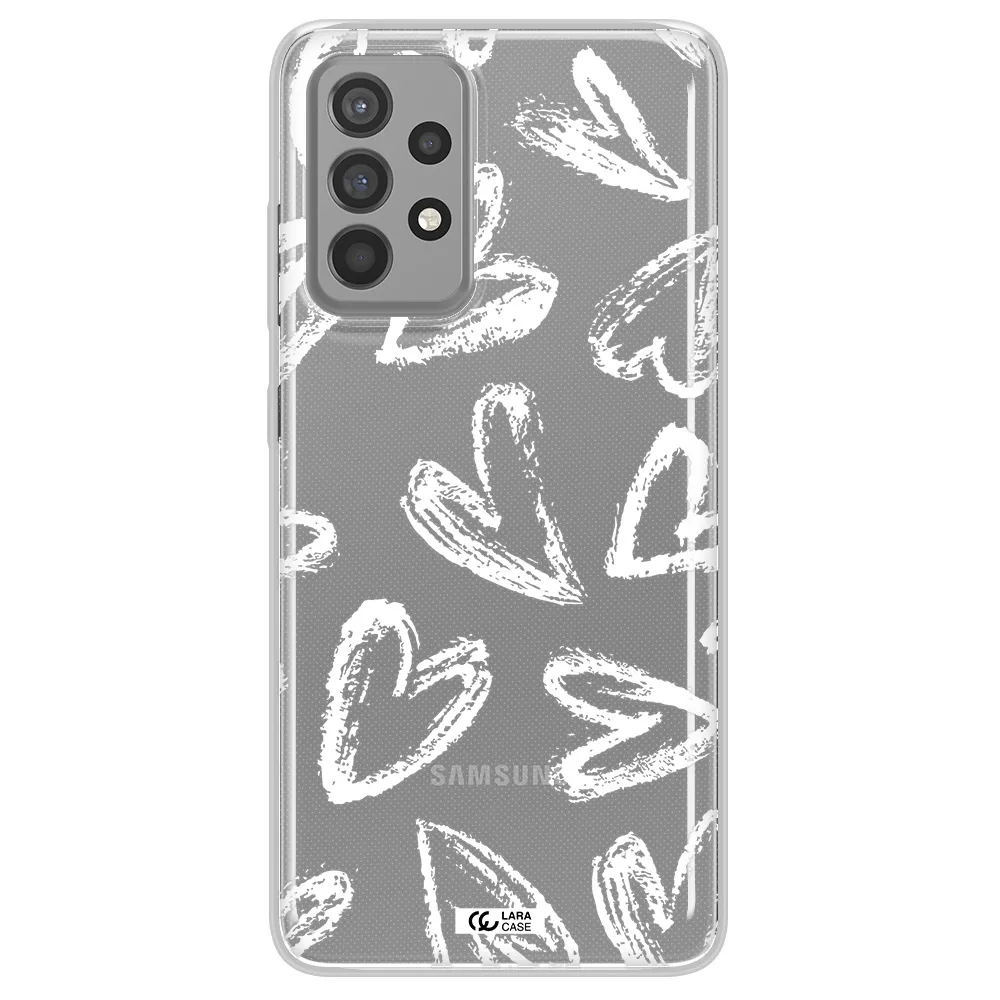 Chalk Hearts Samsung A52 Clear TPU Case