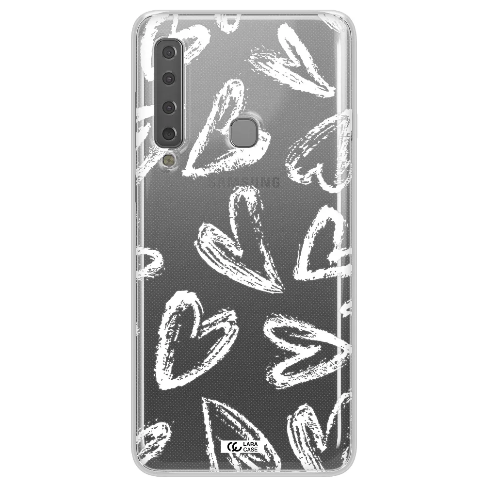 Chalk Hearts Samsung A9 2018 Clear TPU Case