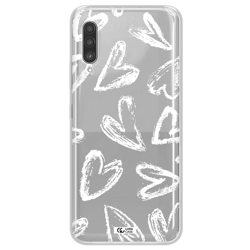 Chalk Hearts Samsung A90 Clear TPU Case
