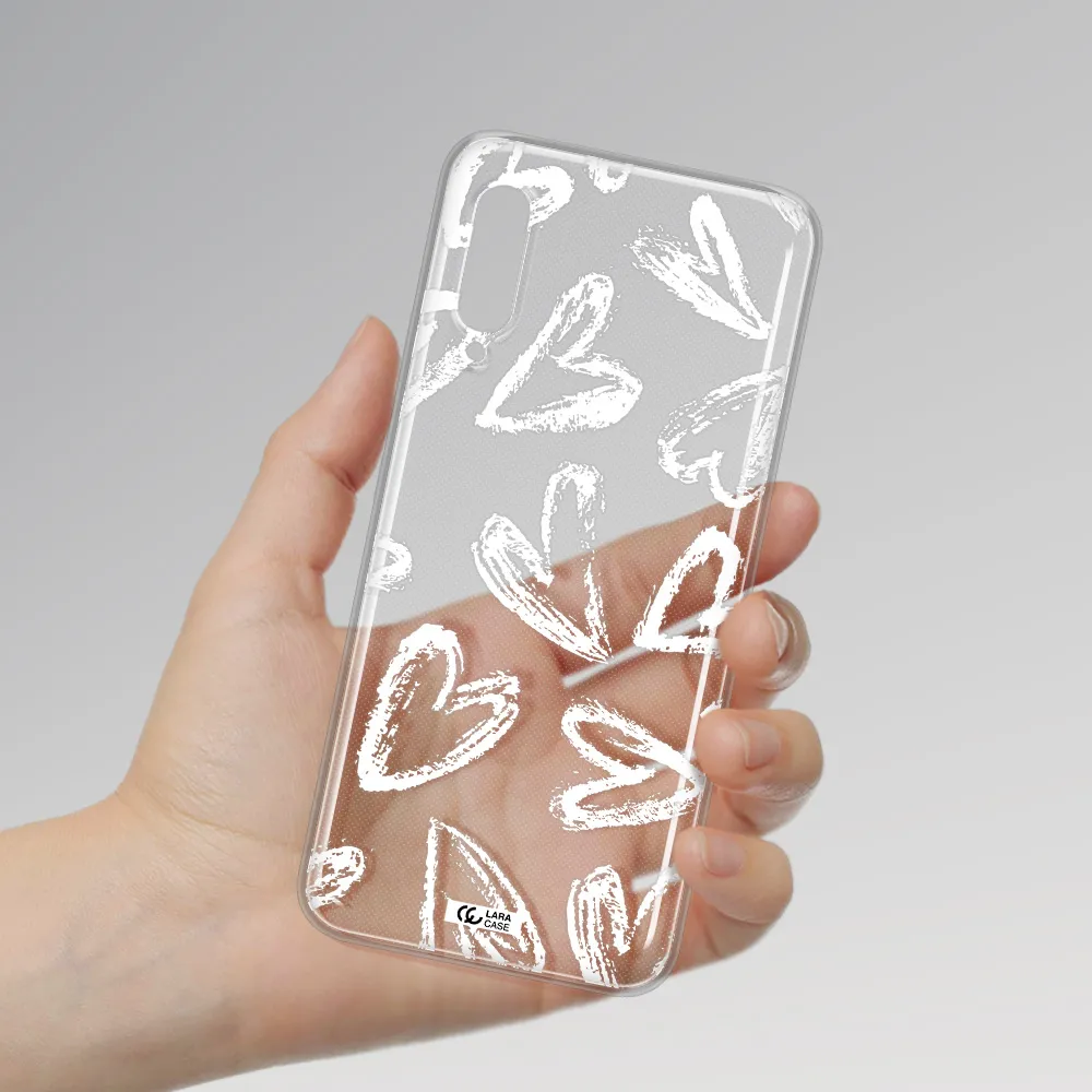 Chalk Hearts Samsung A90 Clear TPU Case