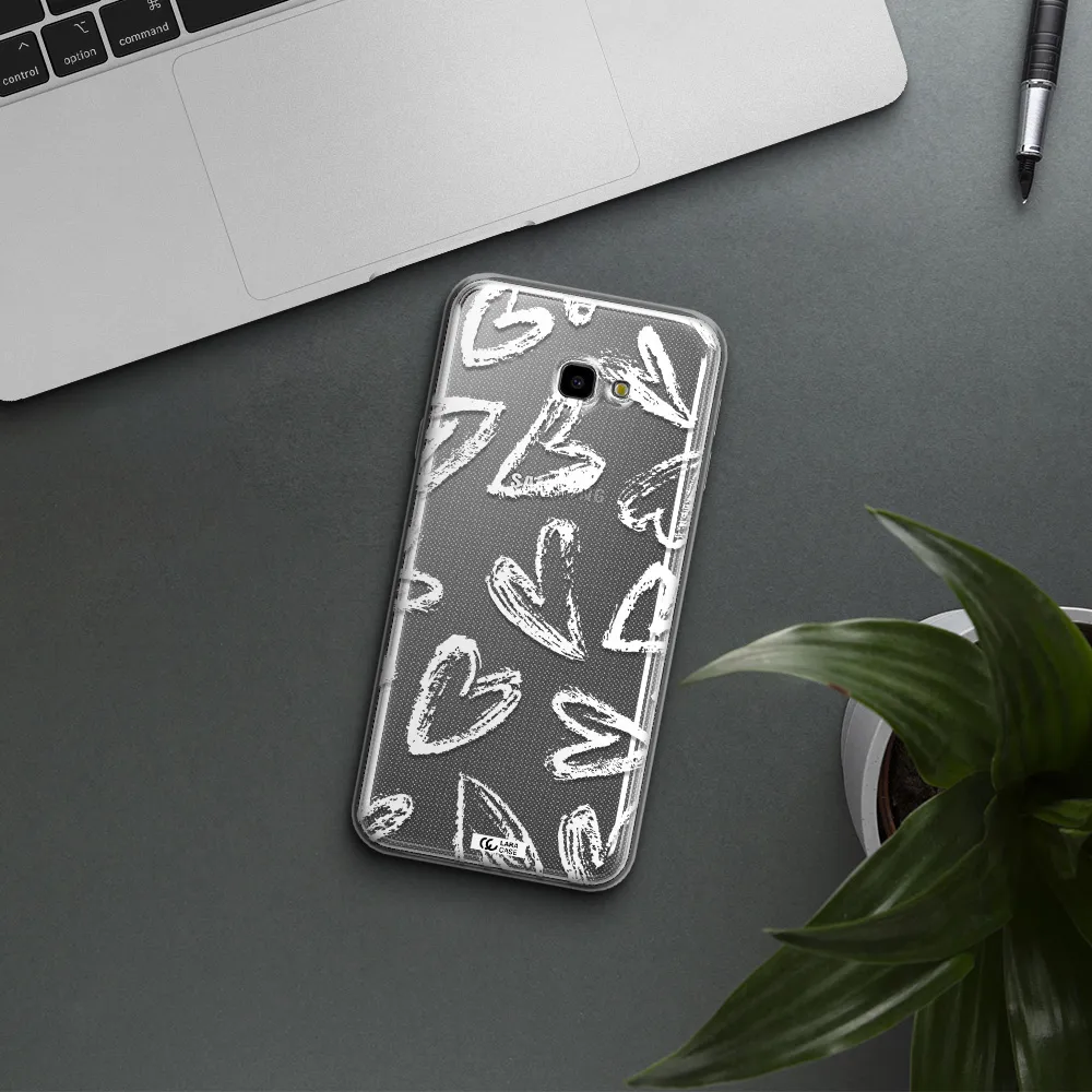 Chalk Hearts Samsung J4 Plus Clear TPU Case