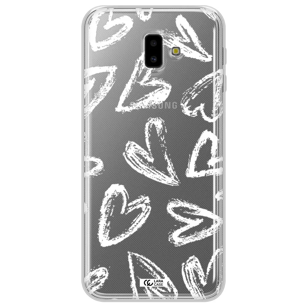 Chalk Hearts Samsung J6 Plus Clear TPU Case