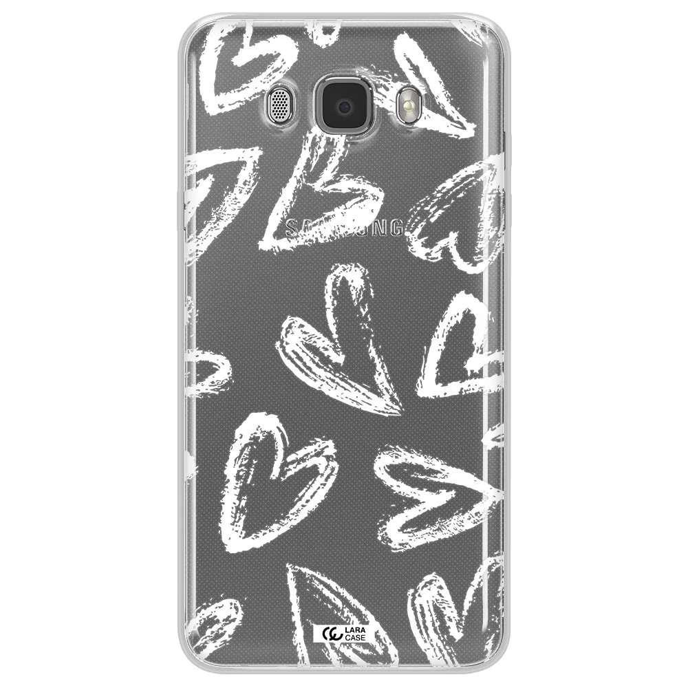 Chalk Hearts Samsung J7 2016 Clear TPU Case