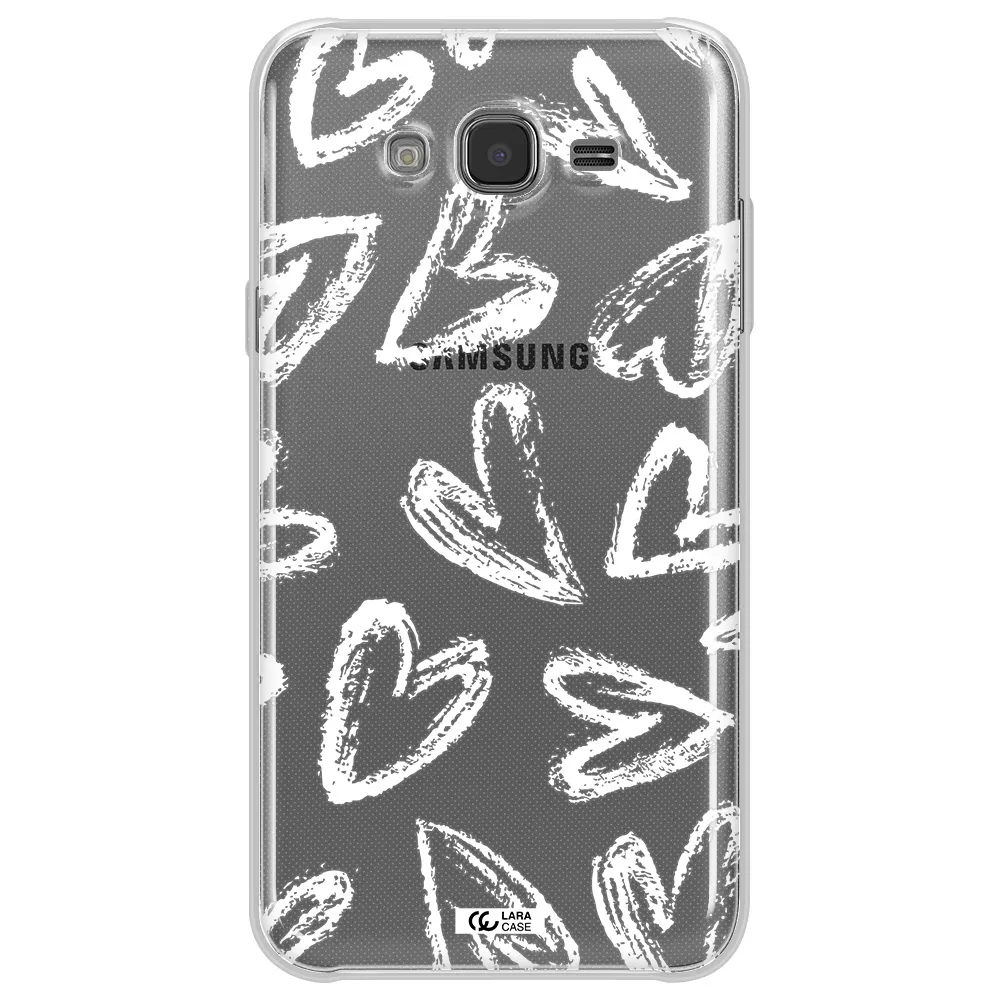 Chalk Hearts Samsung J7 Core Clear TPU Case