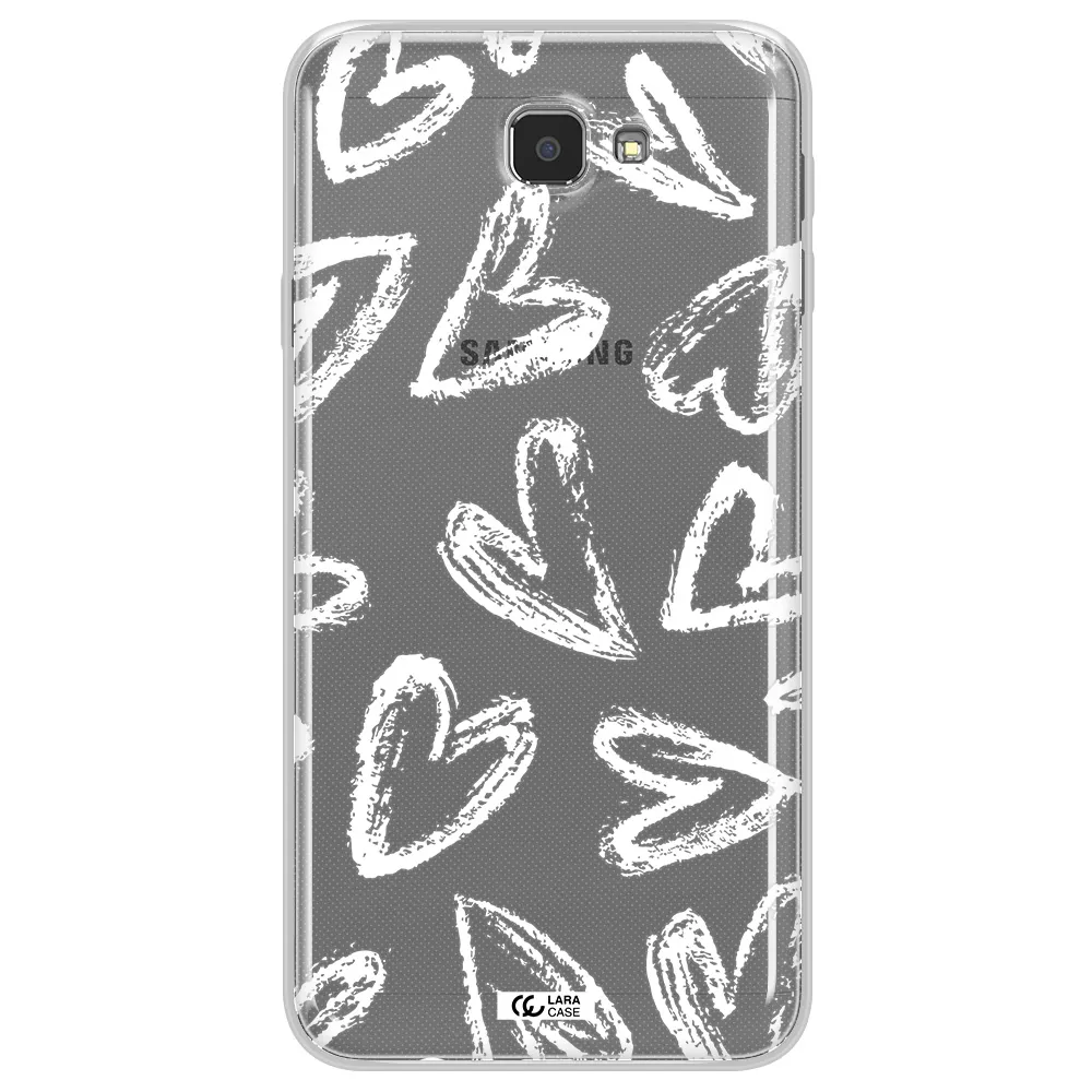 Chalk Hearts Samsung J7 Prim Clear TPU Case
