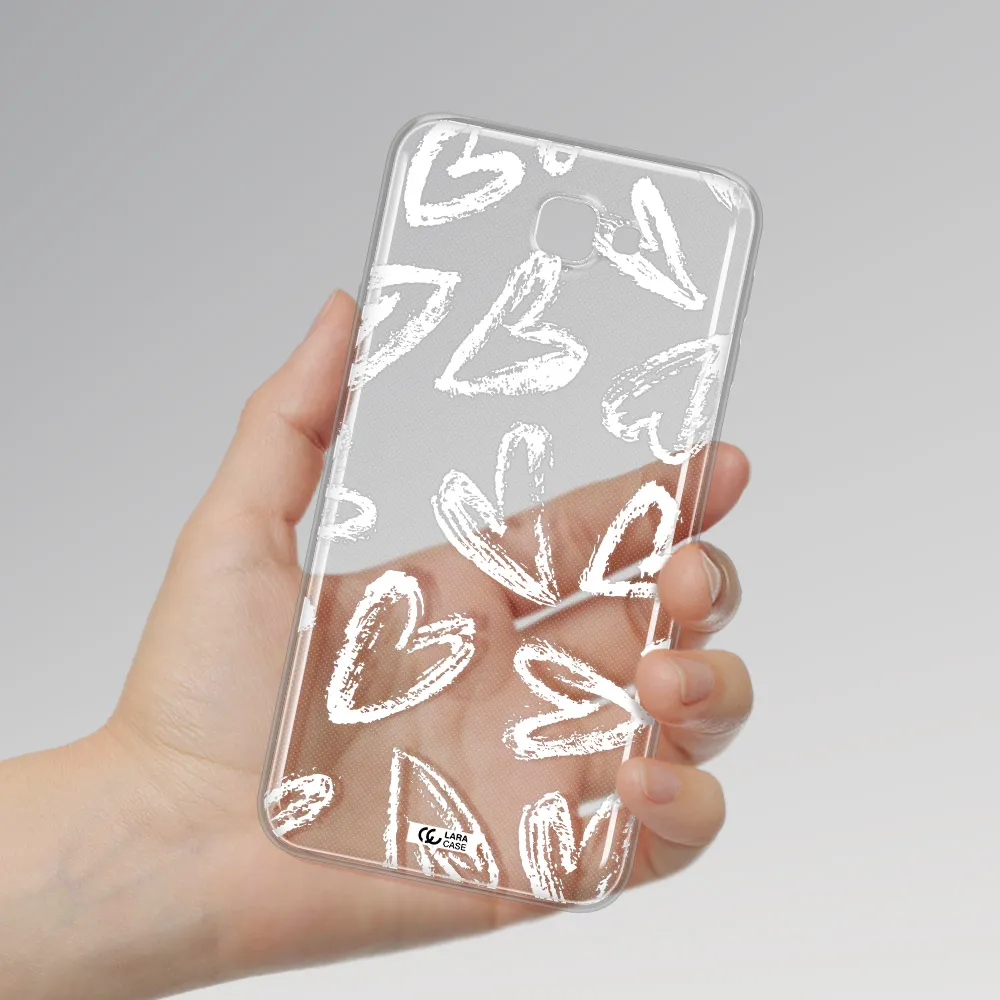 Chalk Hearts Samsung J7 Prim Clear TPU Case