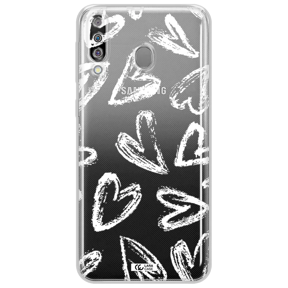 Chalk Hearts Samsung M30 Clear TPU Case