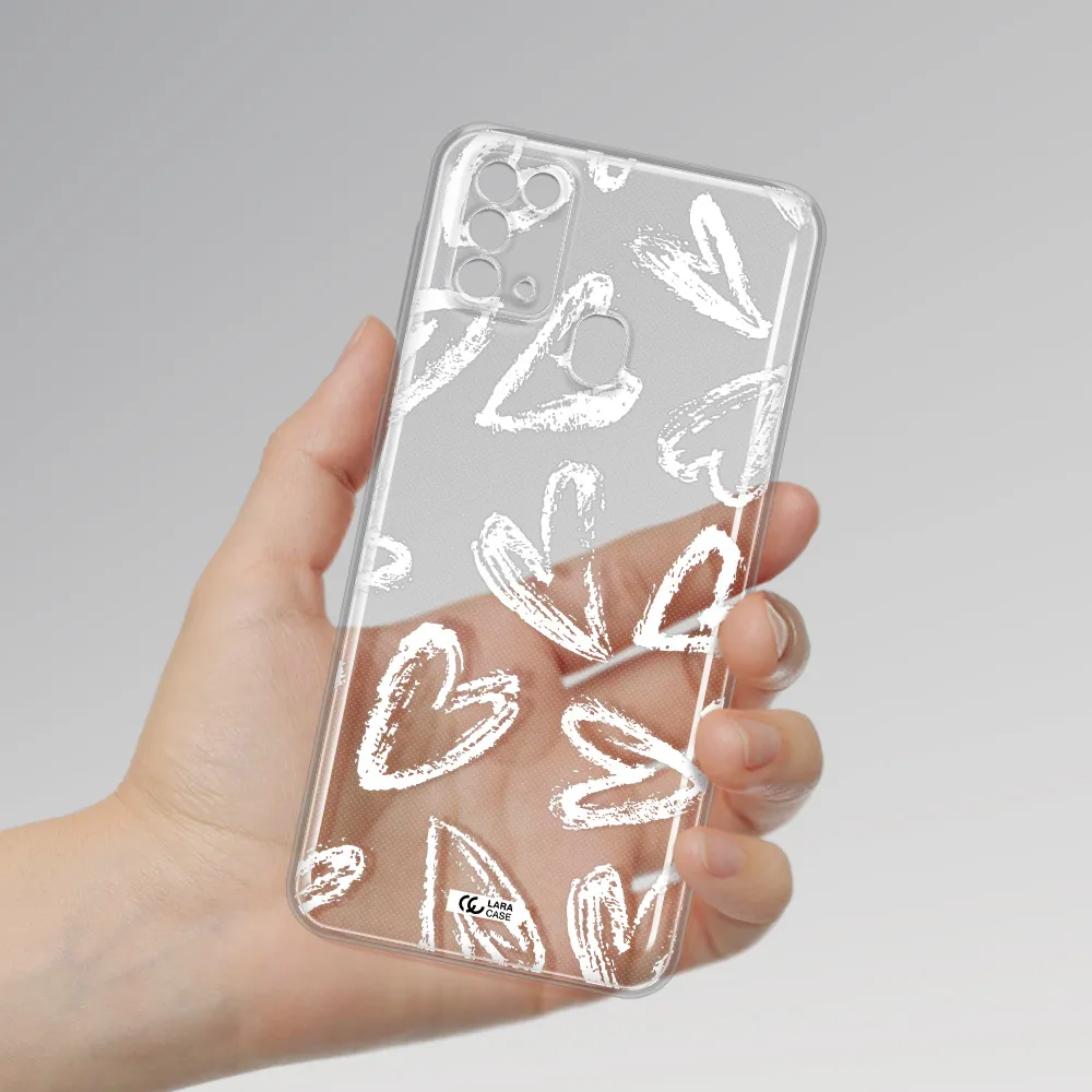 Chalk Hearts Samsung M31 Clear TPU Case