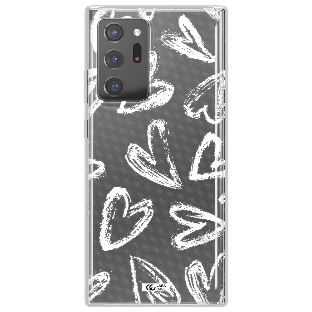 Chalk Hearts Samsung Note 20 Ultra Clear TPU Case