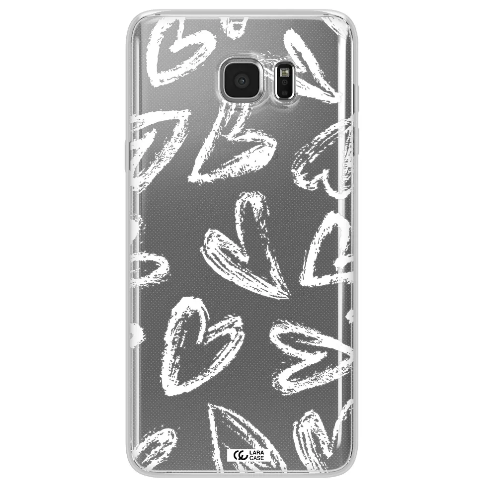 Chalk Hearts Samsung Note 5 Clear TPU Case
