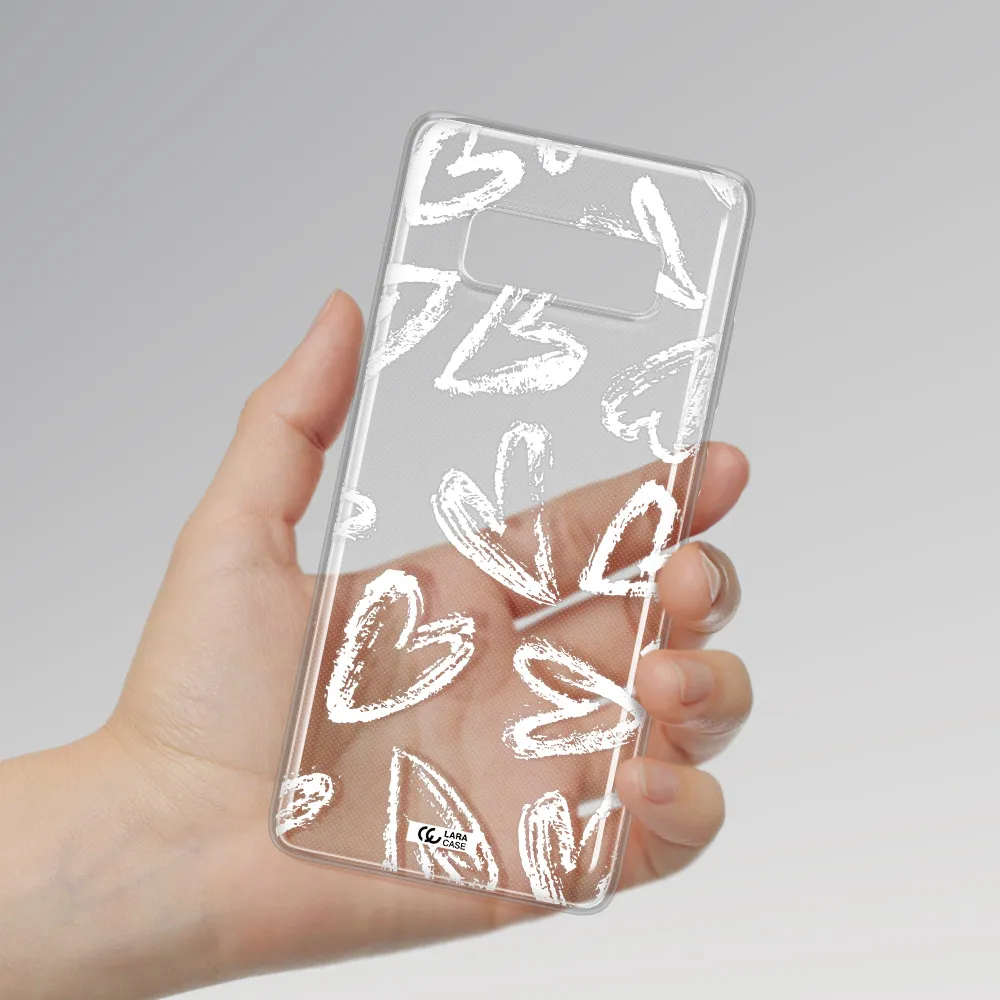 Chalk Hearts Samsung Note 8 Clear TPU Case