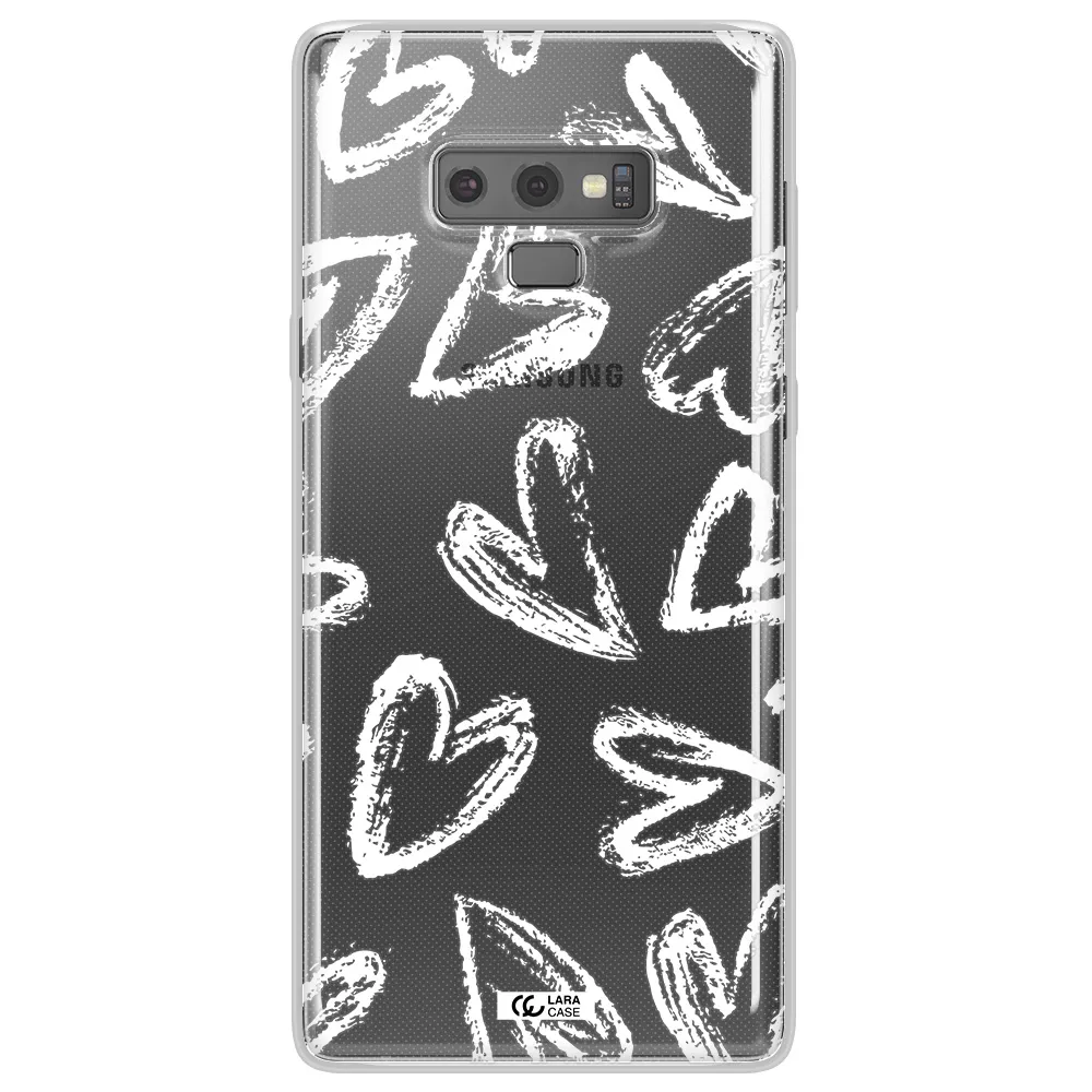 Chalk Hearts Samsung Note 9 Clear TPU Case