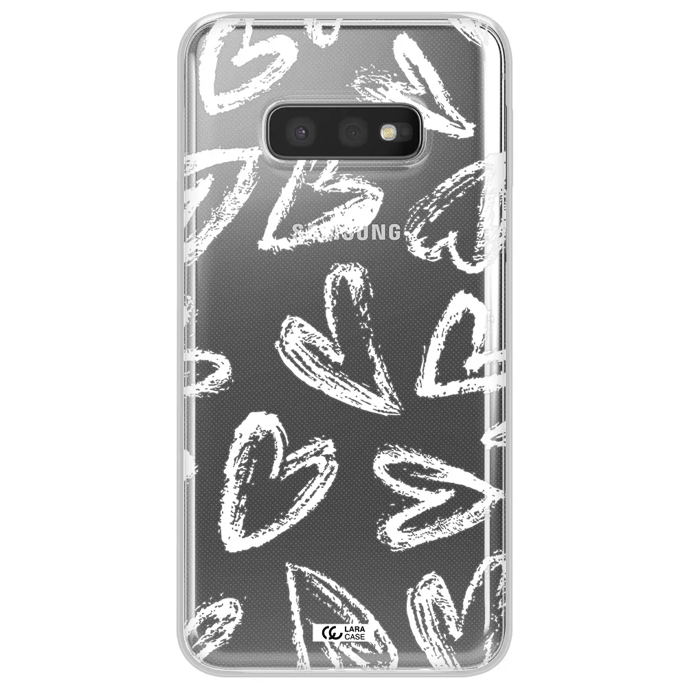 Chalk Hearts Samsung S10e Clear TPU Case