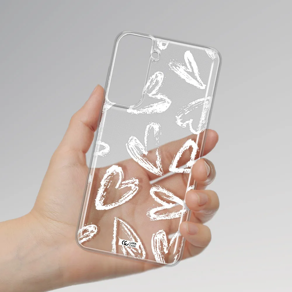 Chalk Hearts Samsung S21 Fe Clear Tpu Case
