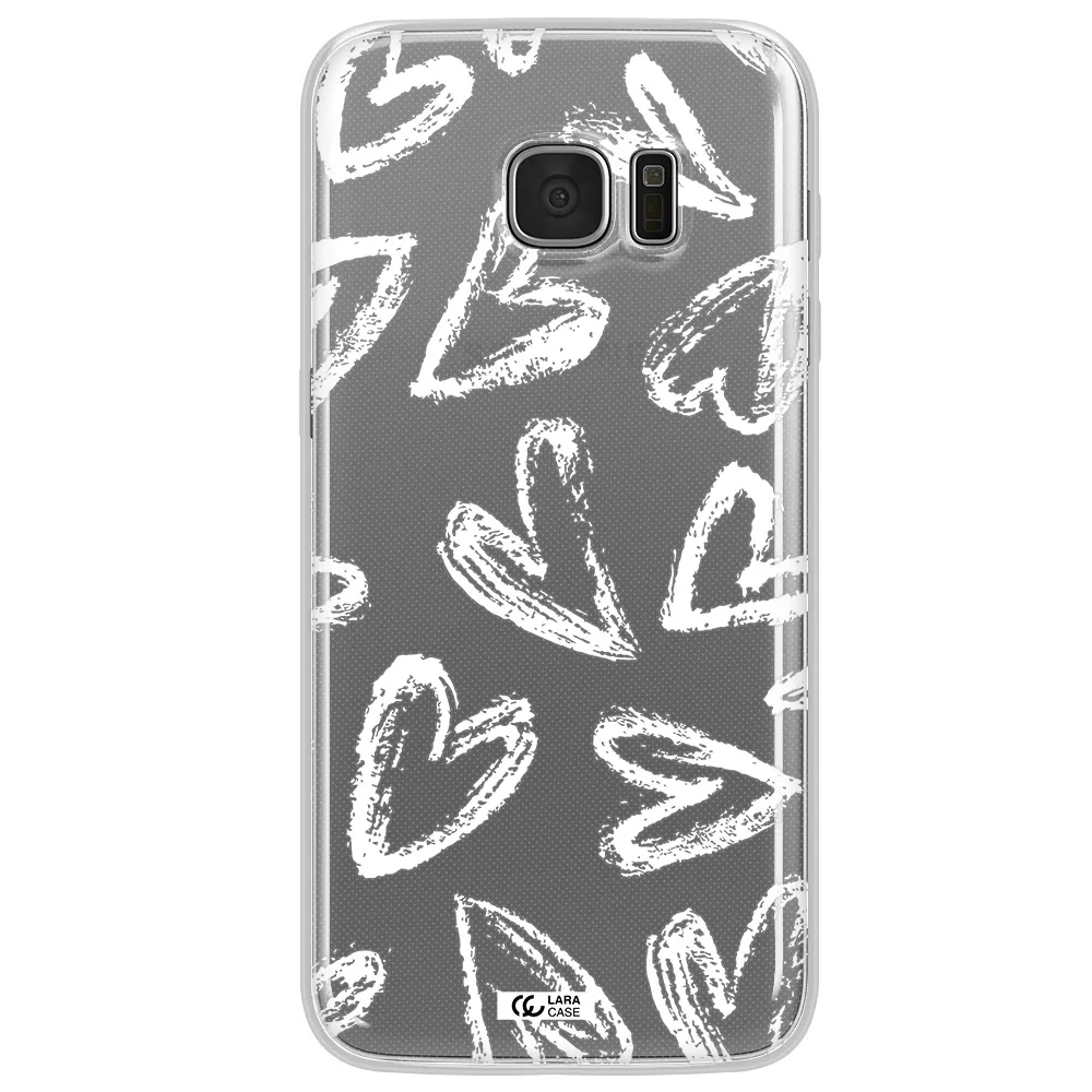 Chalk Hearts Samsung S7 Edge Clear TPU Case