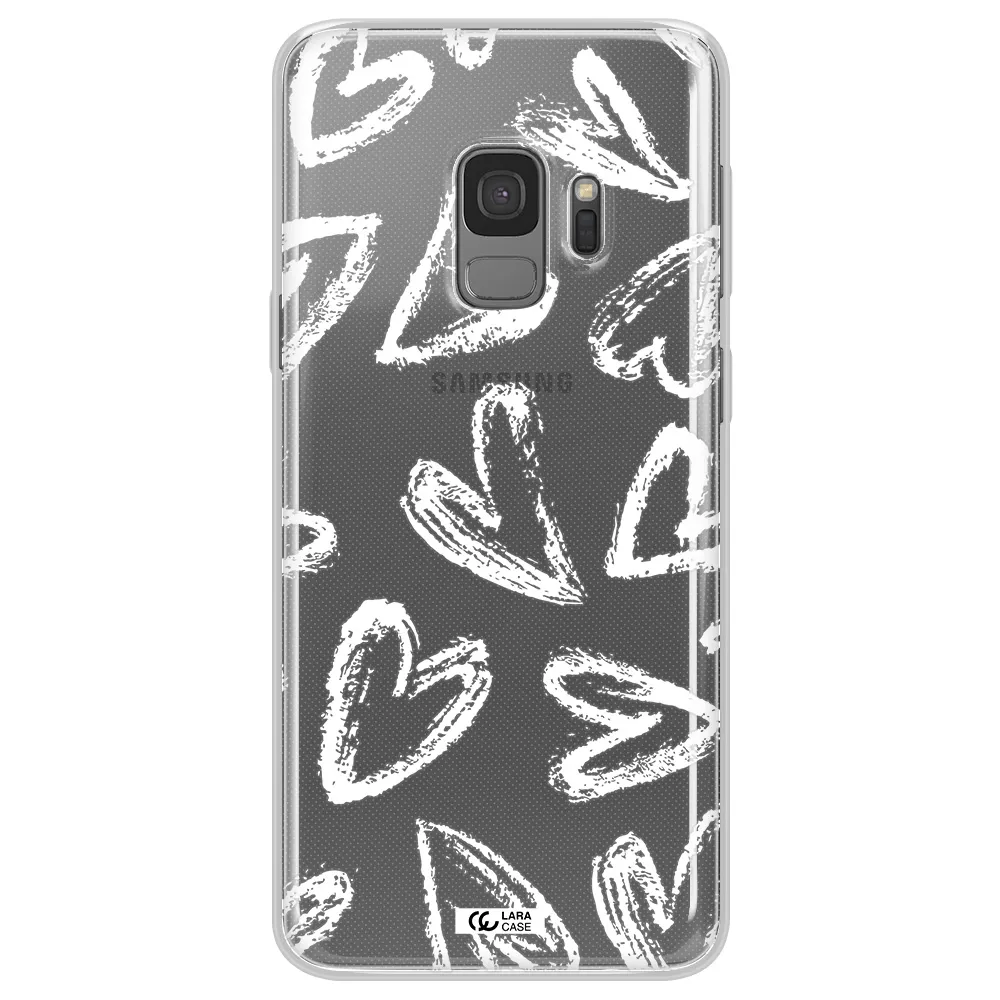 Chalk Hearts Samsung S9 Clear TPU Case