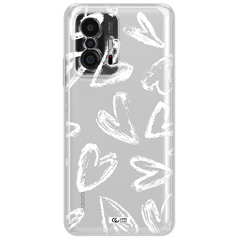 Chalk Hearts Xiaomi 11T Clear Tpu Case