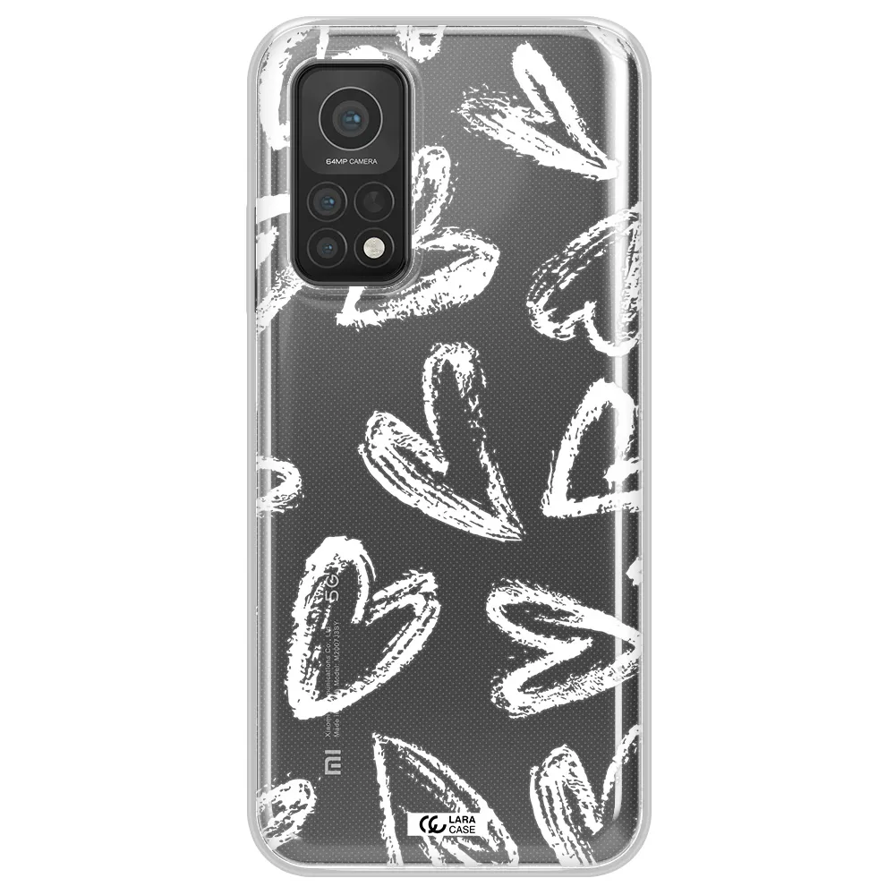 Chalk Hearts Xiaomi Mi 10T Clear TPU Case
