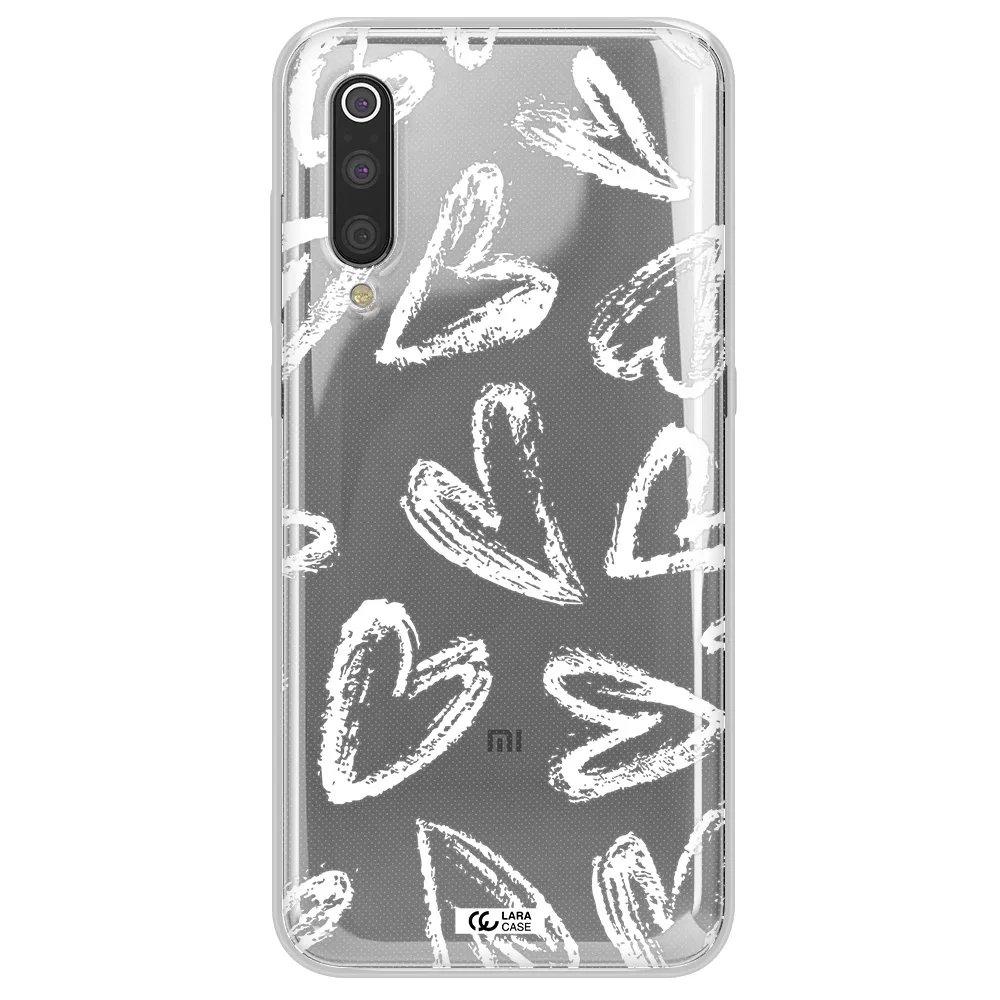 Chalk Hearts Xiaomi Mi 9 Clear TPU Case