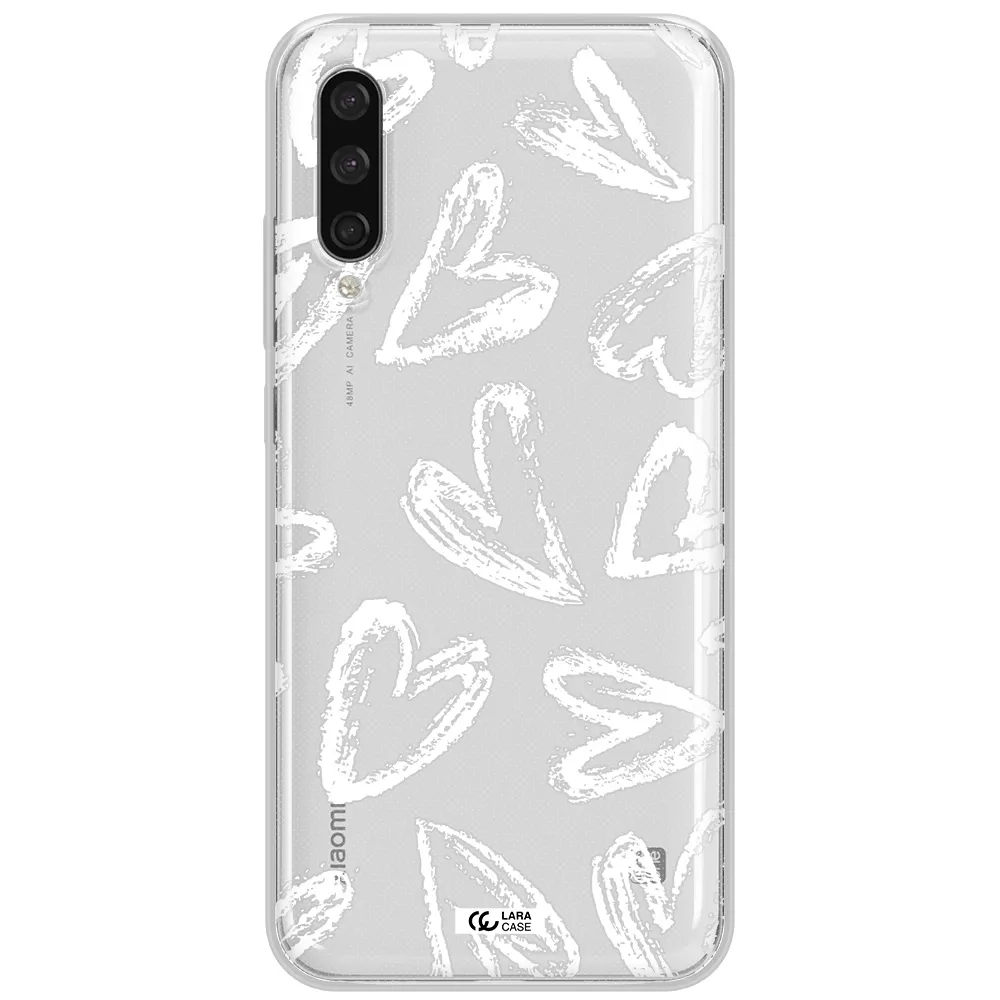 Chalk Hearts Xiaomi Mi A3 Clear Tpu Case