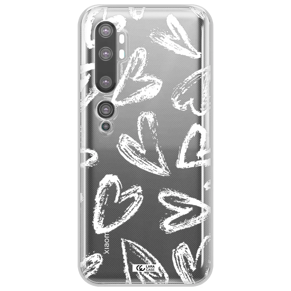 Chalk Hearts Xiaomi Mi Note 10 Clear TPU Case
