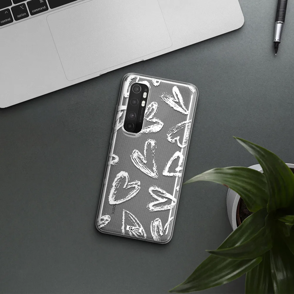 Chalk Hearts Xiaomi Mi Note 10 Lite Clear TPU Case