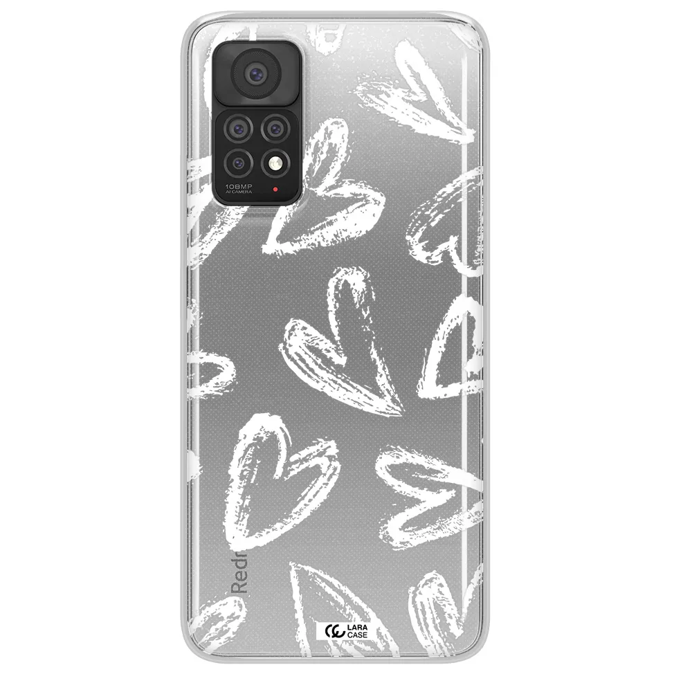 Chalk Hearts Xiaomi Note 11 Pro Clear TPU Case