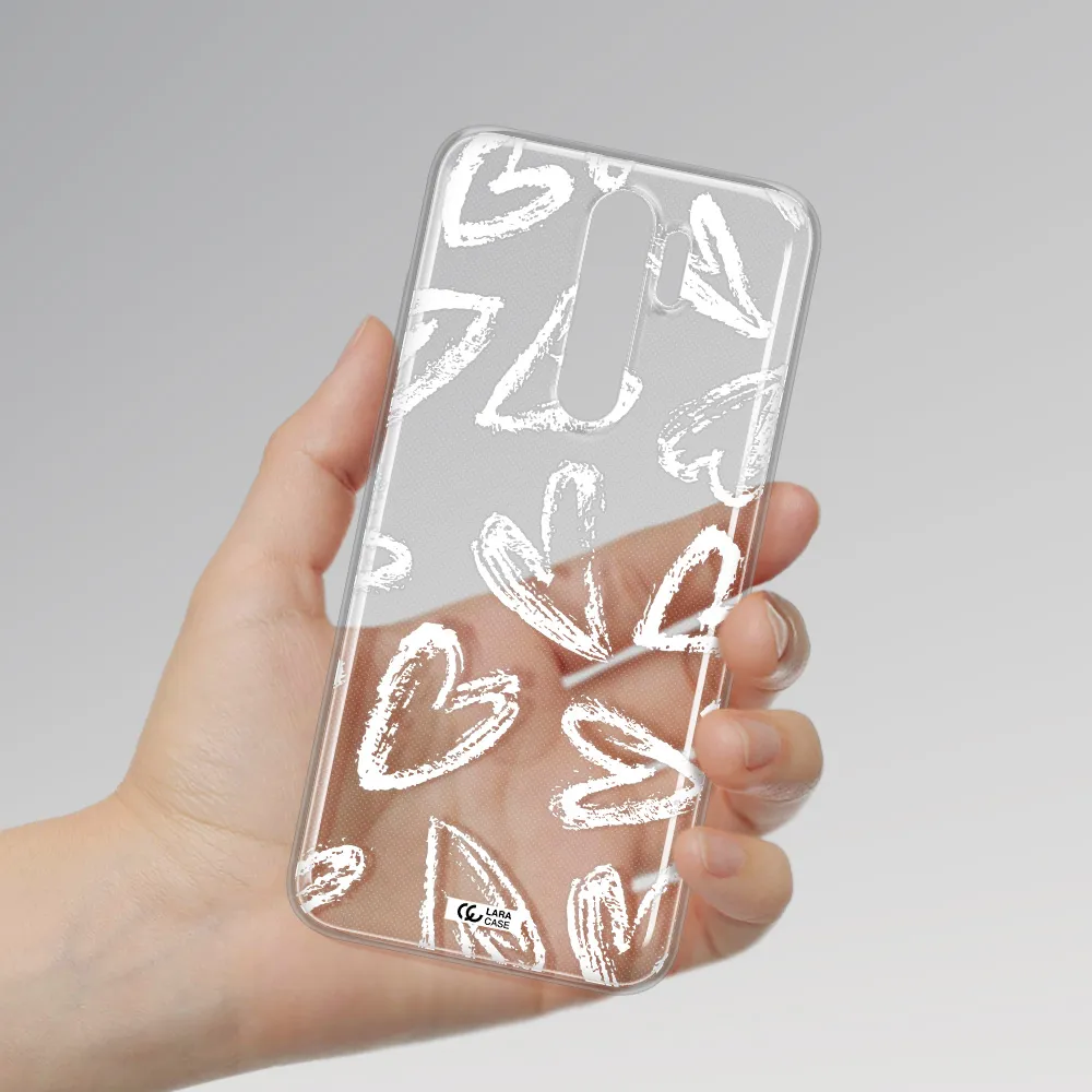 Chalk Hearts Xiaomi Note 8 Pro Clear TPU Case