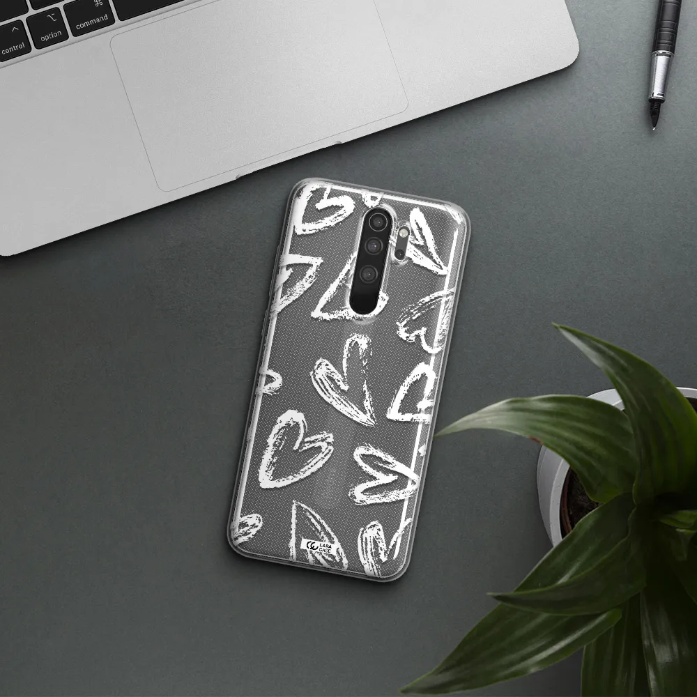 Chalk Hearts Xiaomi Note 8 Pro Clear TPU Case