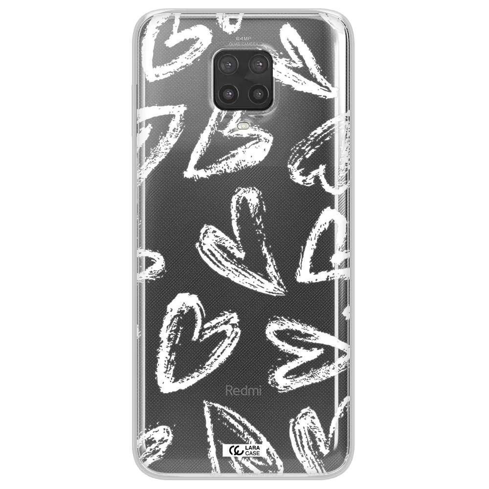Chalk Hearts Xiaomi Note 9 Pro Clear TPU Case