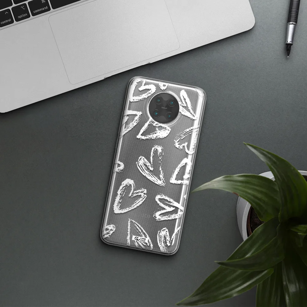 Chalk Hearts Xiaomi Poco F2 Pro Clear TPU Case