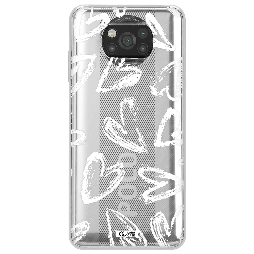 Chalk Hearts Xiaomi Poco X3 Clear TPU Case