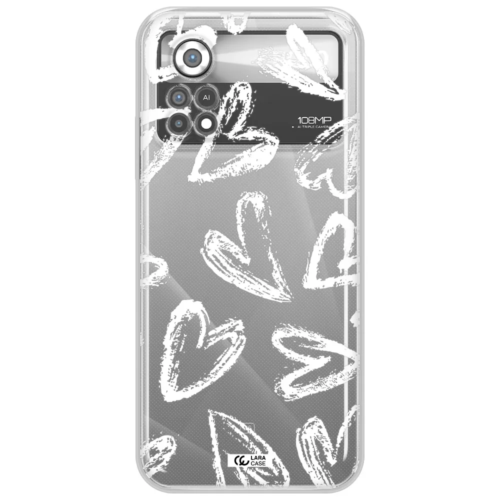 Chalk Hearts Xiaomi Poco X4 Pro Clear TPU Case