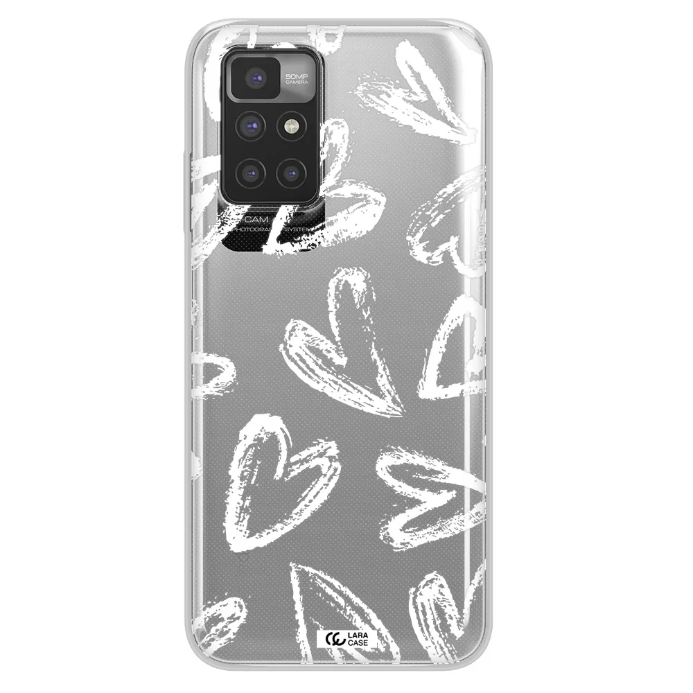 Chalk Hearts Xiaomi Redmi 10 Clear TPU Case