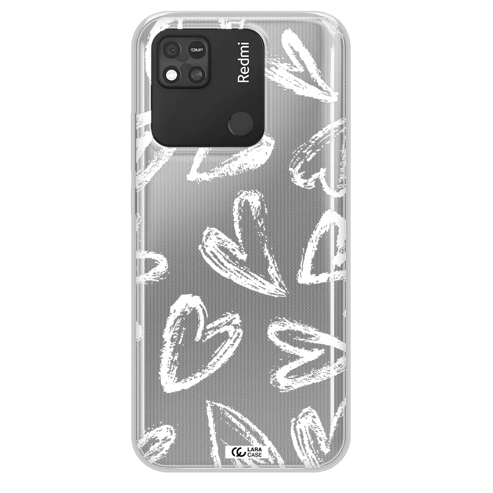 Chalk Hearts Xiaomi Redmi 10A Clear TPU Case