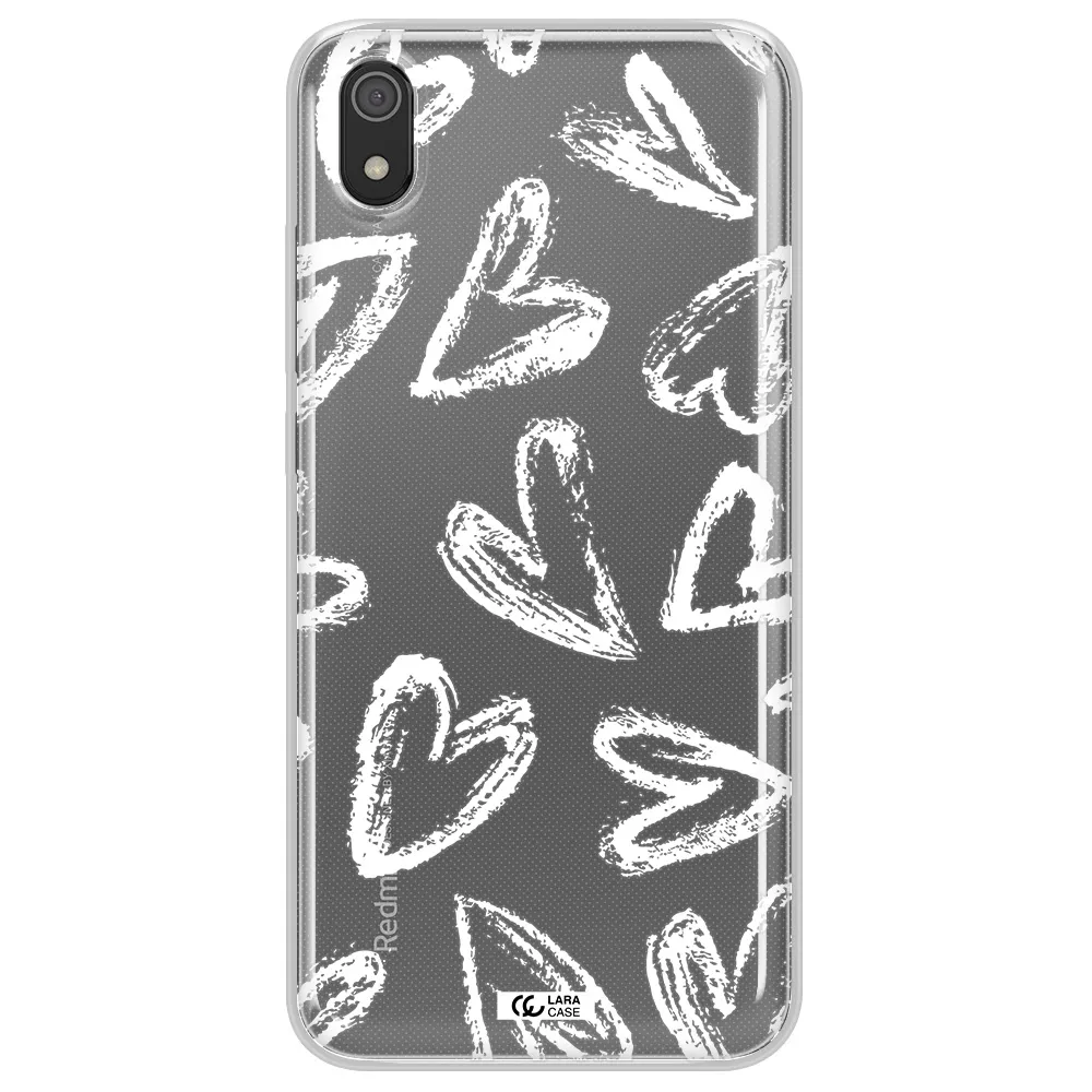 Chalk Hearts Xiaomi Redmi 7A Clear TPU Case