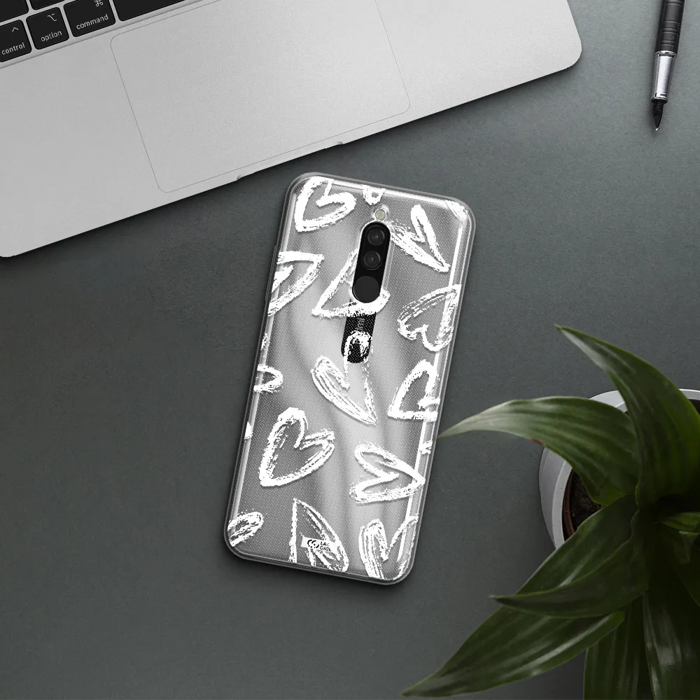 Chalk Hearts Xiaomi Redmi 8 Clear Tpu Case