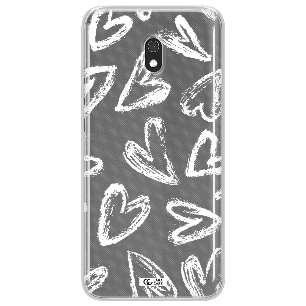 Chalk Hearts Xiaomi Redmi 8A Clear TPU Case