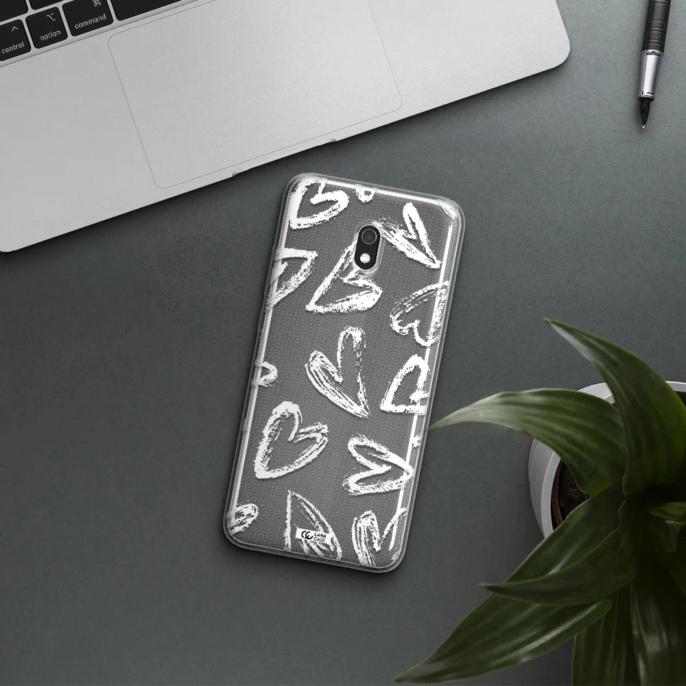 Chalk Hearts Xiaomi Redmi 8A Clear TPU Case